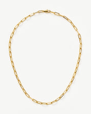 Classic Mini Short Paperclip Chain Necklace | 18k Gold Plated