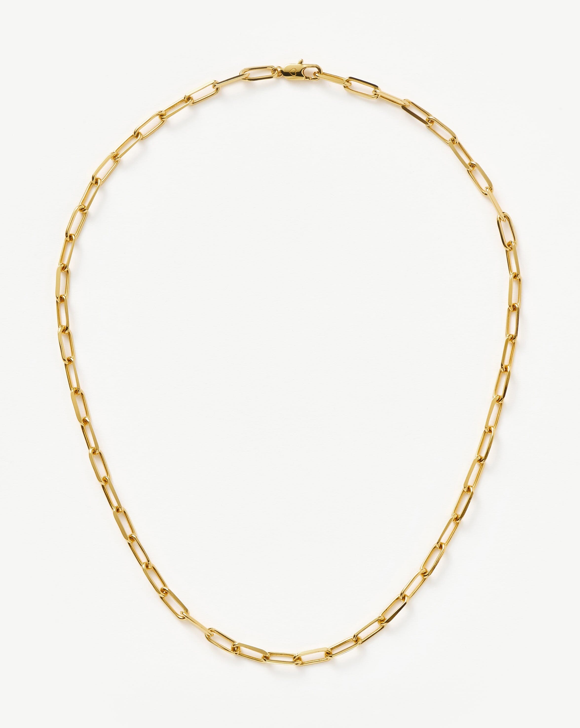 Classic Mini Short Paperclip Chain Necklace | 18k Gold Plated