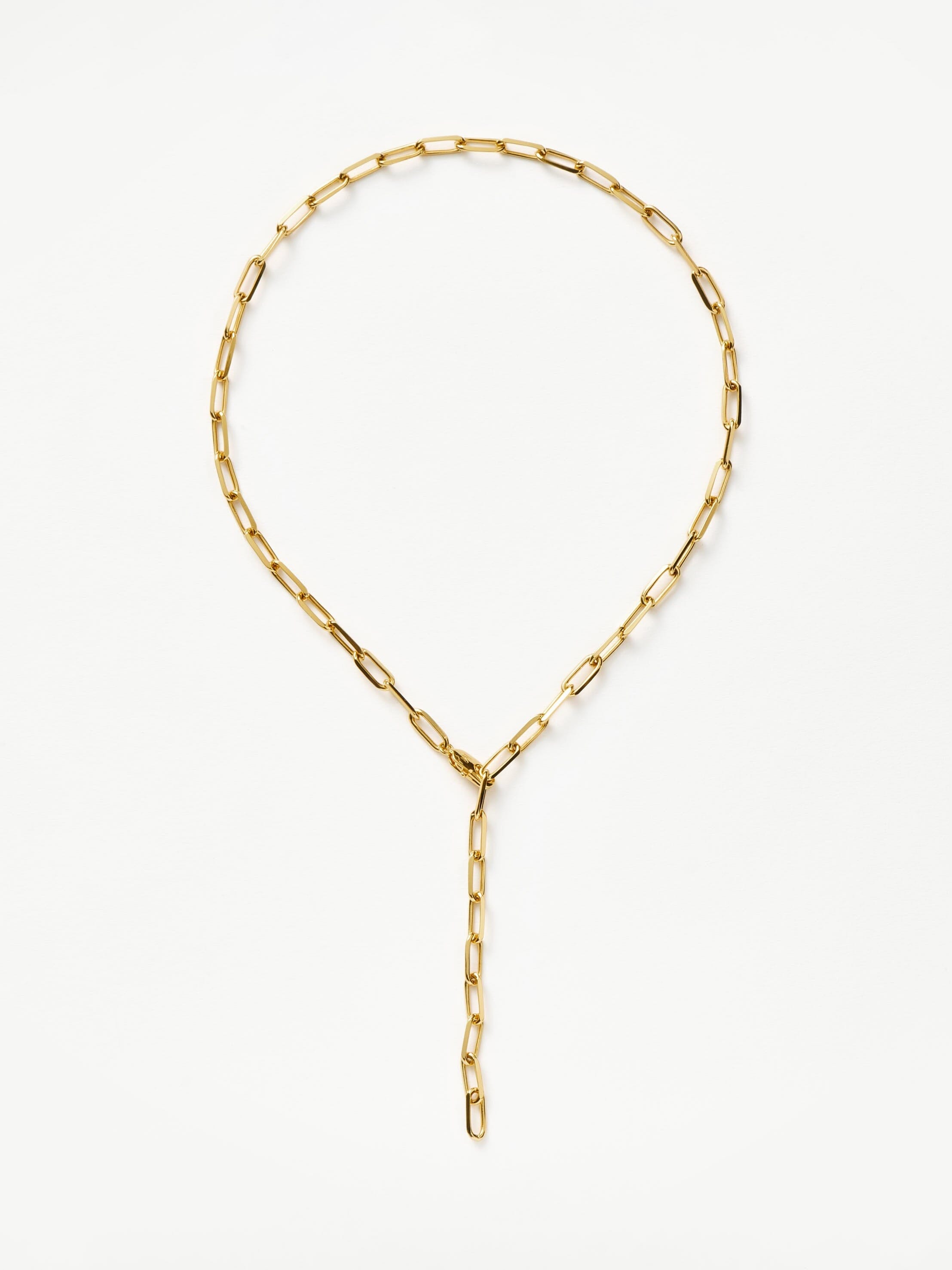 Classic Mini Short Paperclip Chain Necklace | 18k Gold Plated