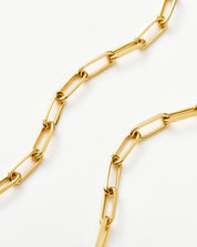 Classic Mini Short Paperclip Chain Necklace | 18k Gold Plated