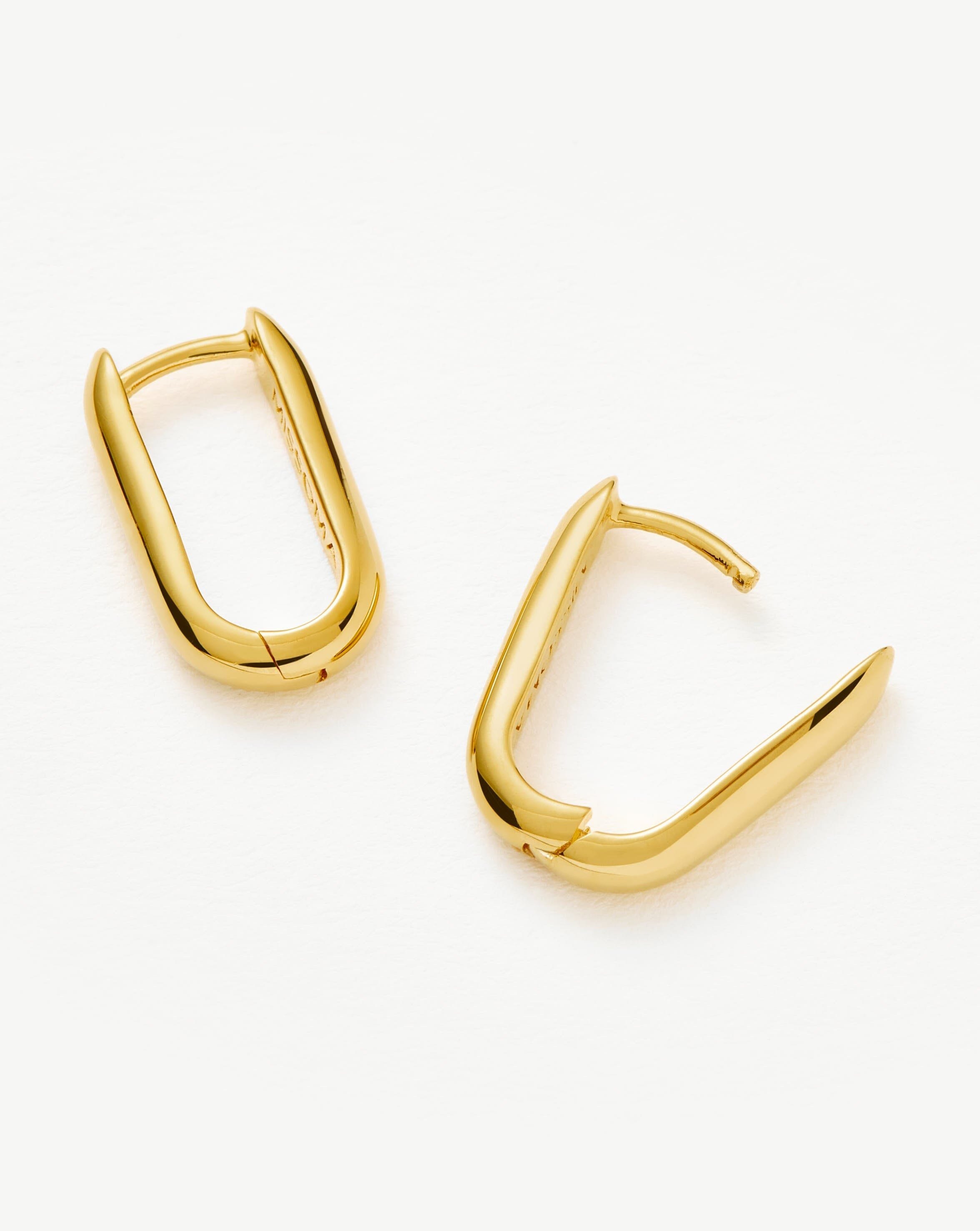 Classic Ovate Hoop Earrings | 18k Recycled Gold Vermeil on Recycled Sterling Silver