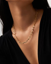 Classic Paperclip Chain Necklace | 18k Gold Plated