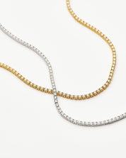 Classic Tennis Necklace | 18k Gold Vermeil Cubic Zirconia