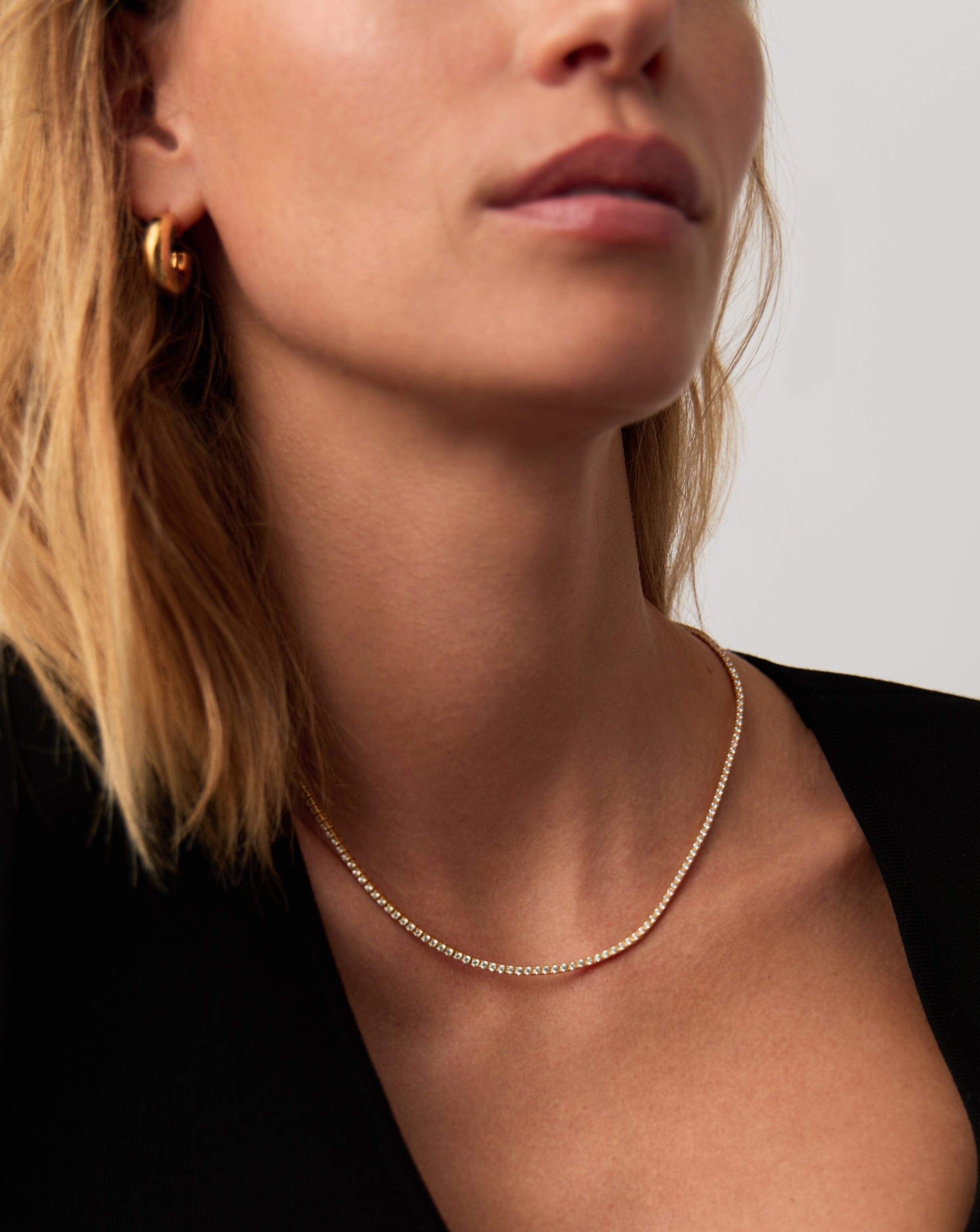 Classic Tennis Necklace | 18k Gold Vermeil Cubic Zirconia