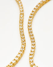 Classic Tennis Necklace & Bracelet Set | 18k Gold Vermeil Cubic Zirconia