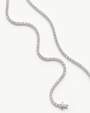 Classic Tennis Necklace & Bracelet Set | Sterling Silver Cubic Zirconia