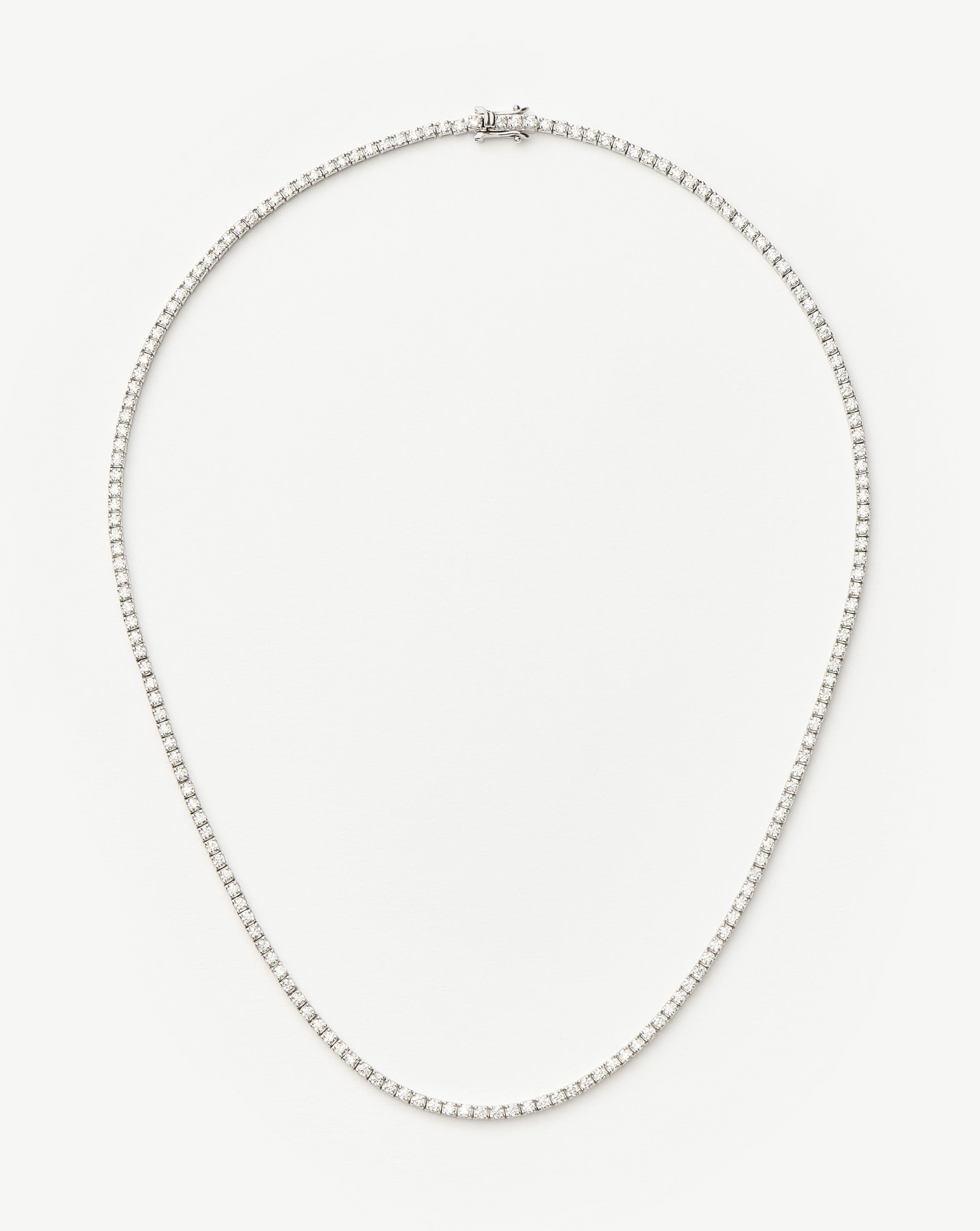 Classic Tennis Necklace | Sterling Silver Cubic Zirconia