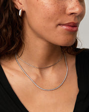 Classic Tennis Necklace | Sterling Silver Cubic Zirconia