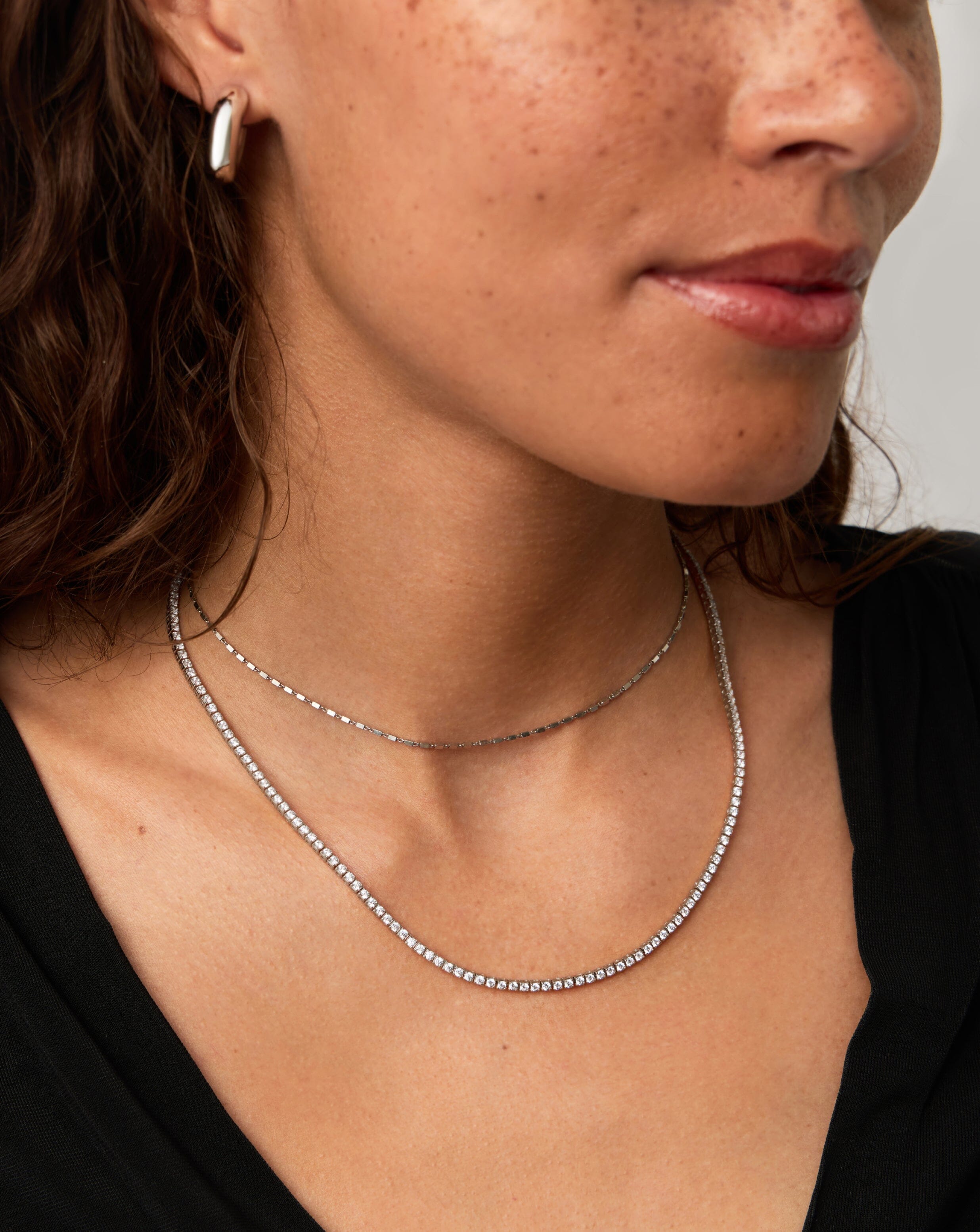 Classic Tennis Necklace | Sterling Silver Cubic Zirconia