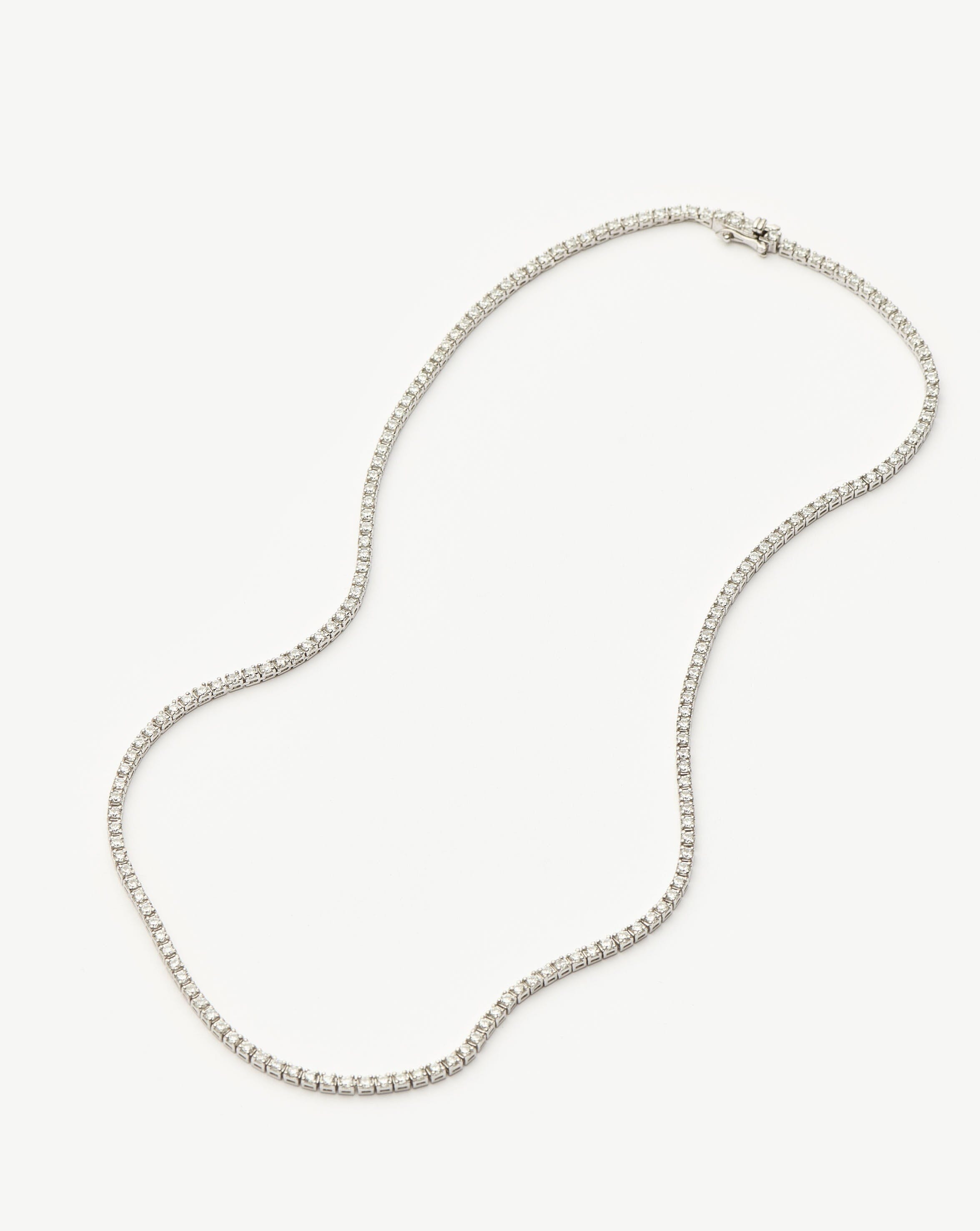 Classic Tennis Necklace | Sterling Silver Cubic Zirconia