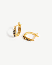 Claw Huggies | 18k Gold Vermeil/Black Pavé