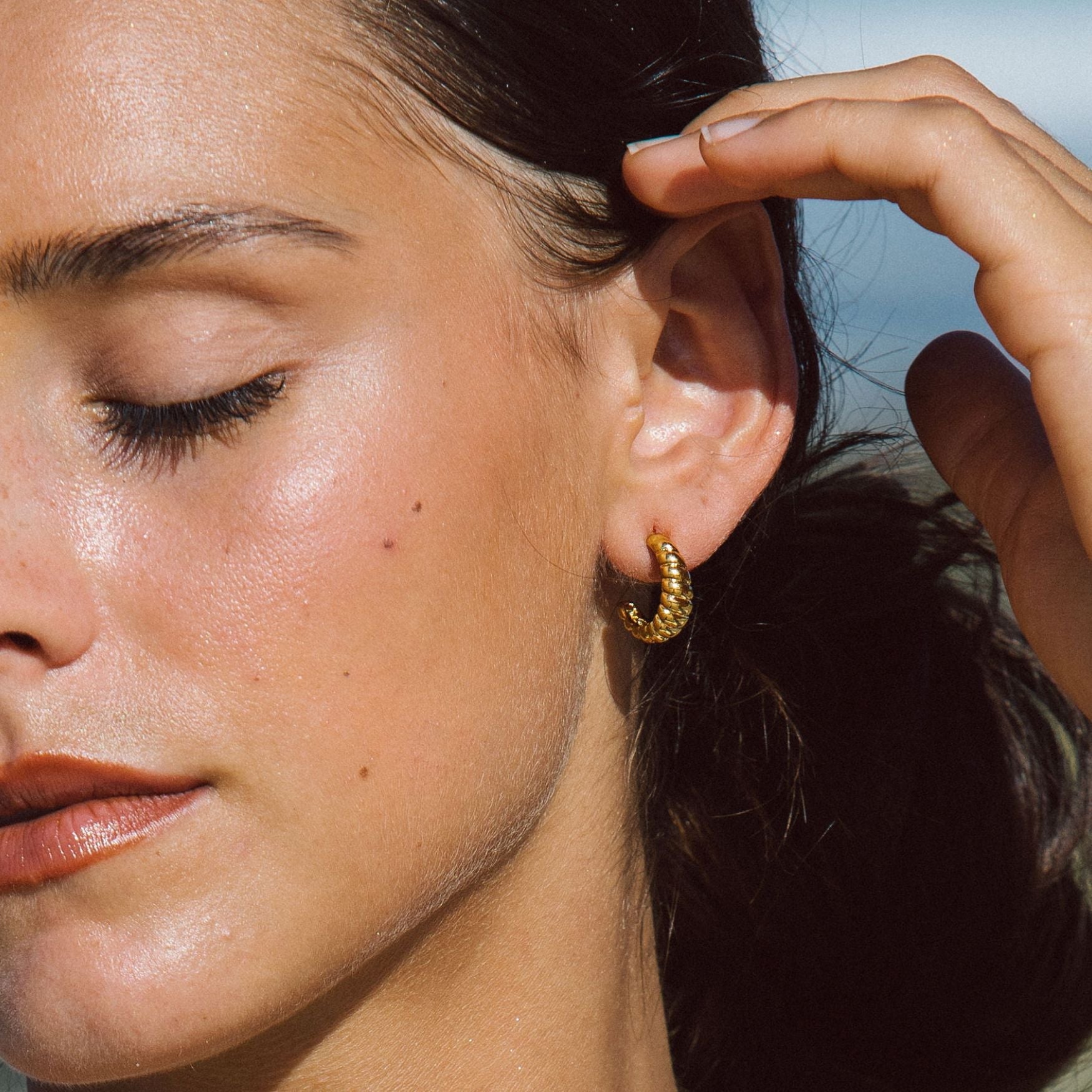 Croissant Hoop Earrings