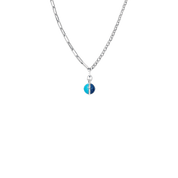 Deconstructed Axiom Sphere Chain Necklace | Silver Plated/Lapis & Turquoise