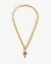 Deconstructed Axiom Triangle Chain Necklace | 18k Gold Plated/Dendritic