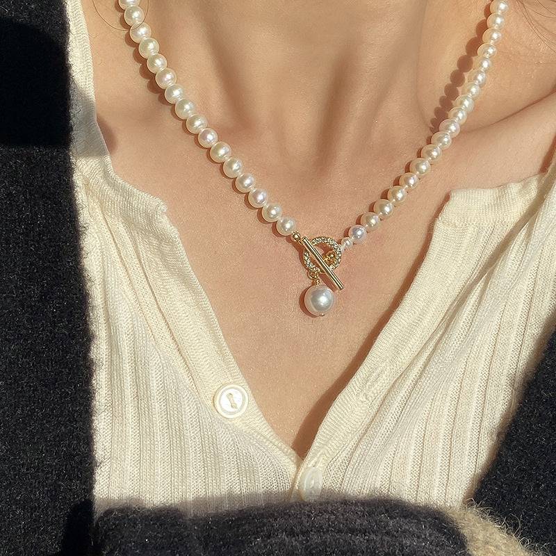 Fashion Freshwater Pearl Collar Pendant Necklace