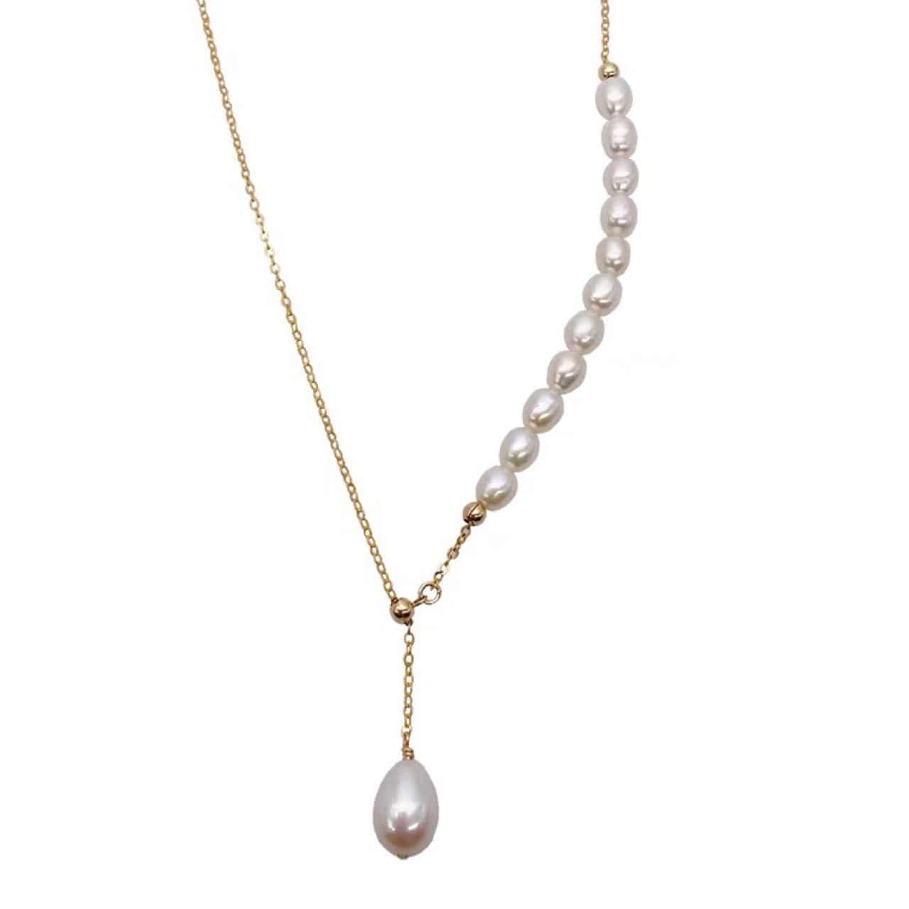 Adjustable Pearl Pendant Necklace (US)