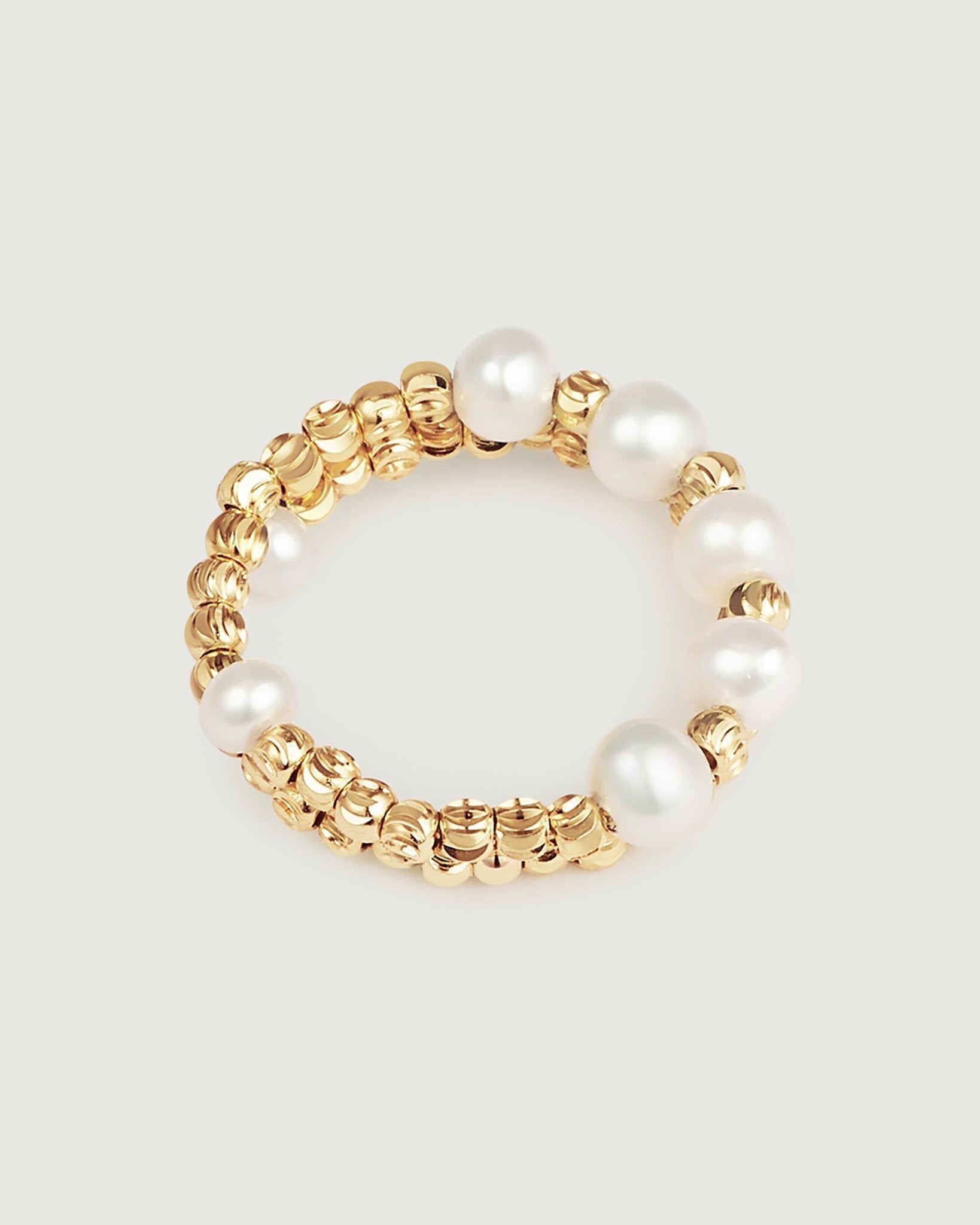 Elegant Pearl Ring On Elastic