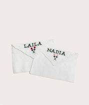 Personalized Envelopes, Embroidered Lace