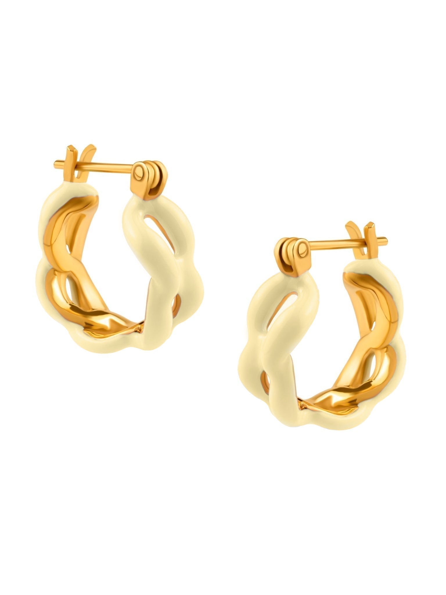 Enamel Link Huggy Hoops