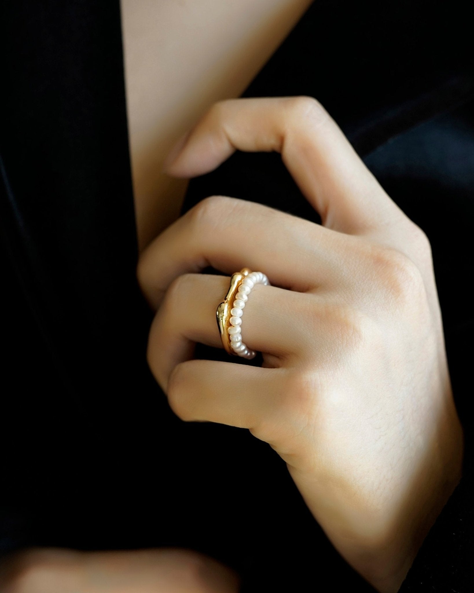 Endless Sunset Pearl Ring