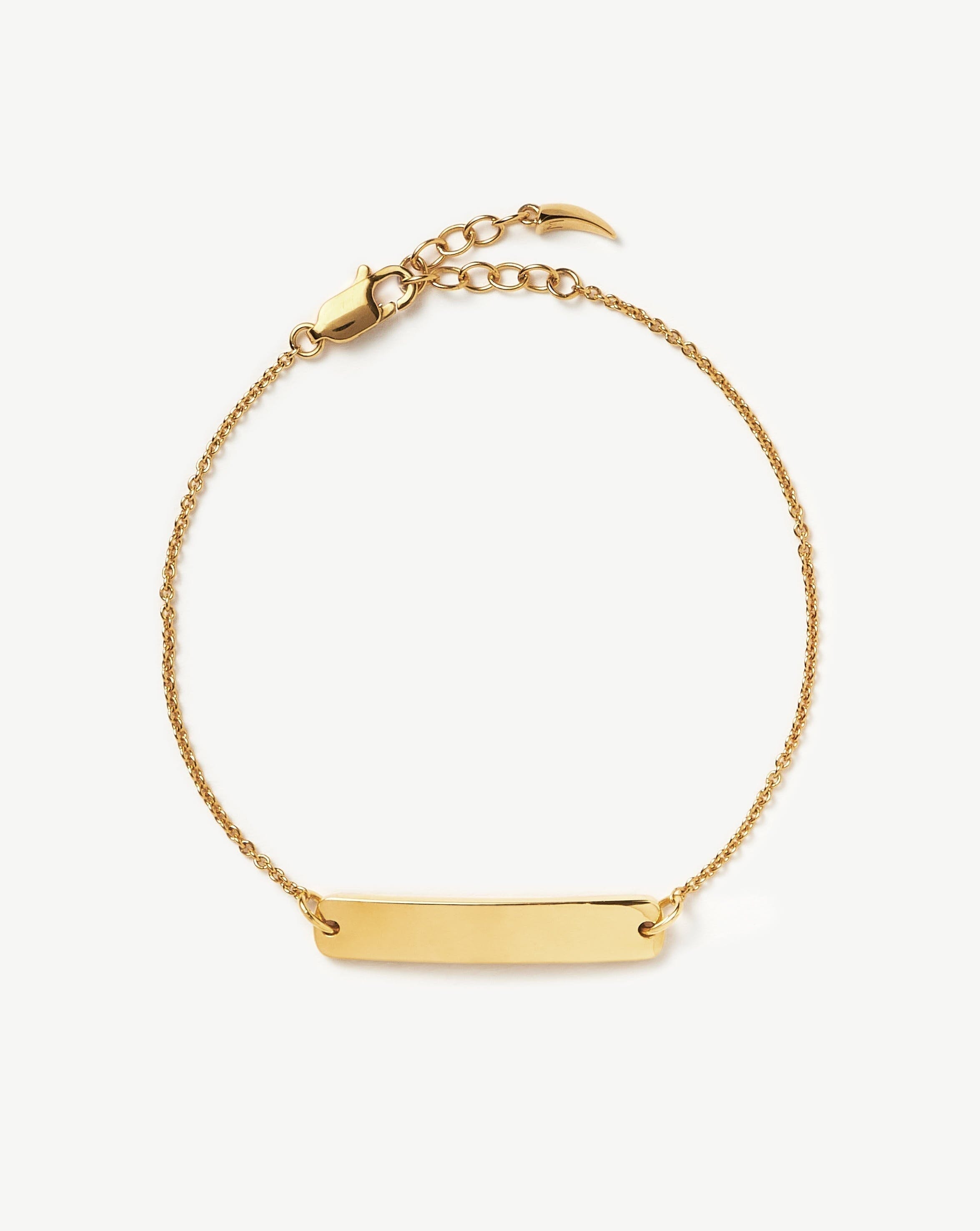 Engravable Bar Chain Bracelet | 18k Gold Vermeil