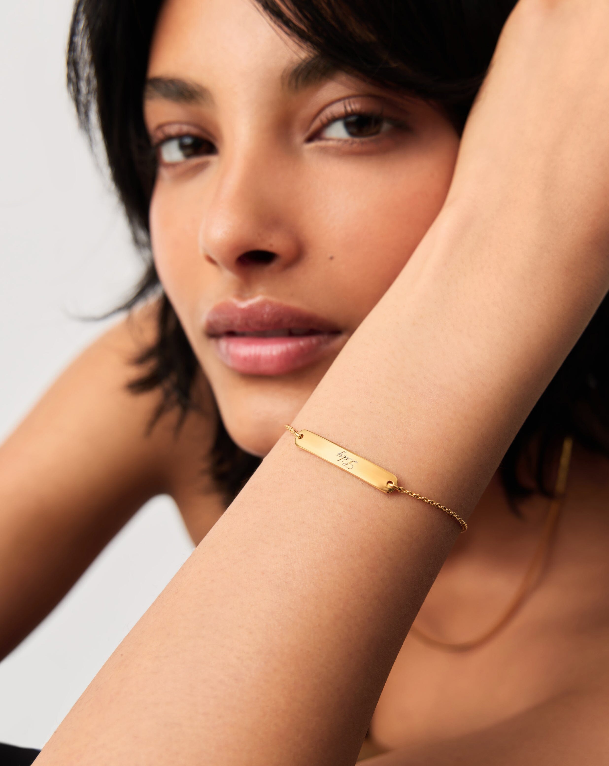 Engravable Bar Chain Bracelet | 18k Gold Vermeil