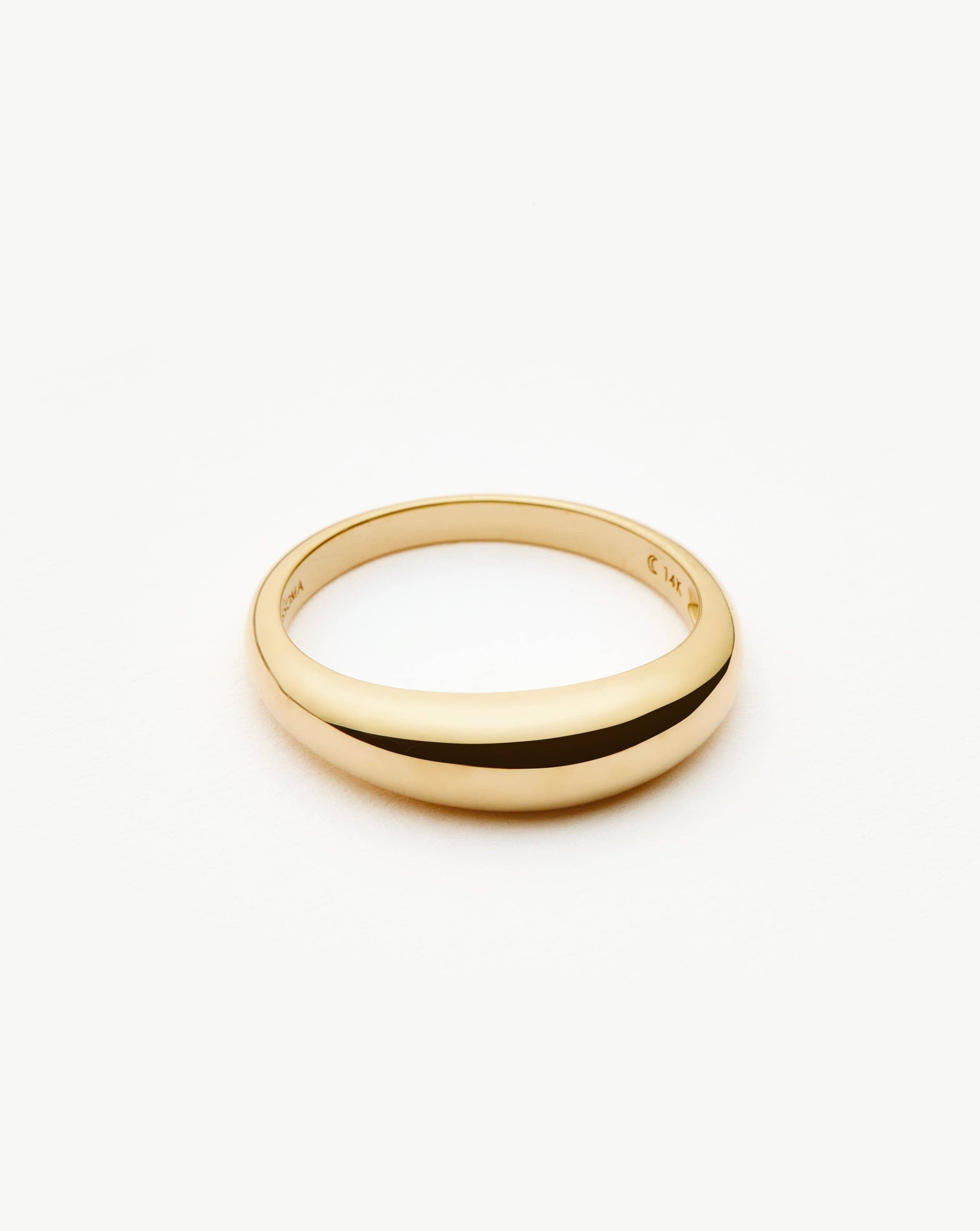 Fine Classic Dome Ring | 14k Solid Gold