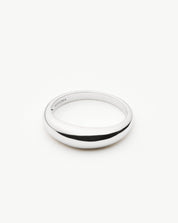 Fine Classic Dome Ring | 14k Solid White Gold