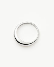 Fine Classic Dome Ring | 14k Solid White Gold