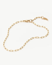 Fine Classic Paperclip Chain Bracelet | 14k Solid Gold