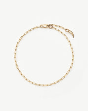 Fine Classic Paperclip Chain Bracelet | 14k Solid Gold