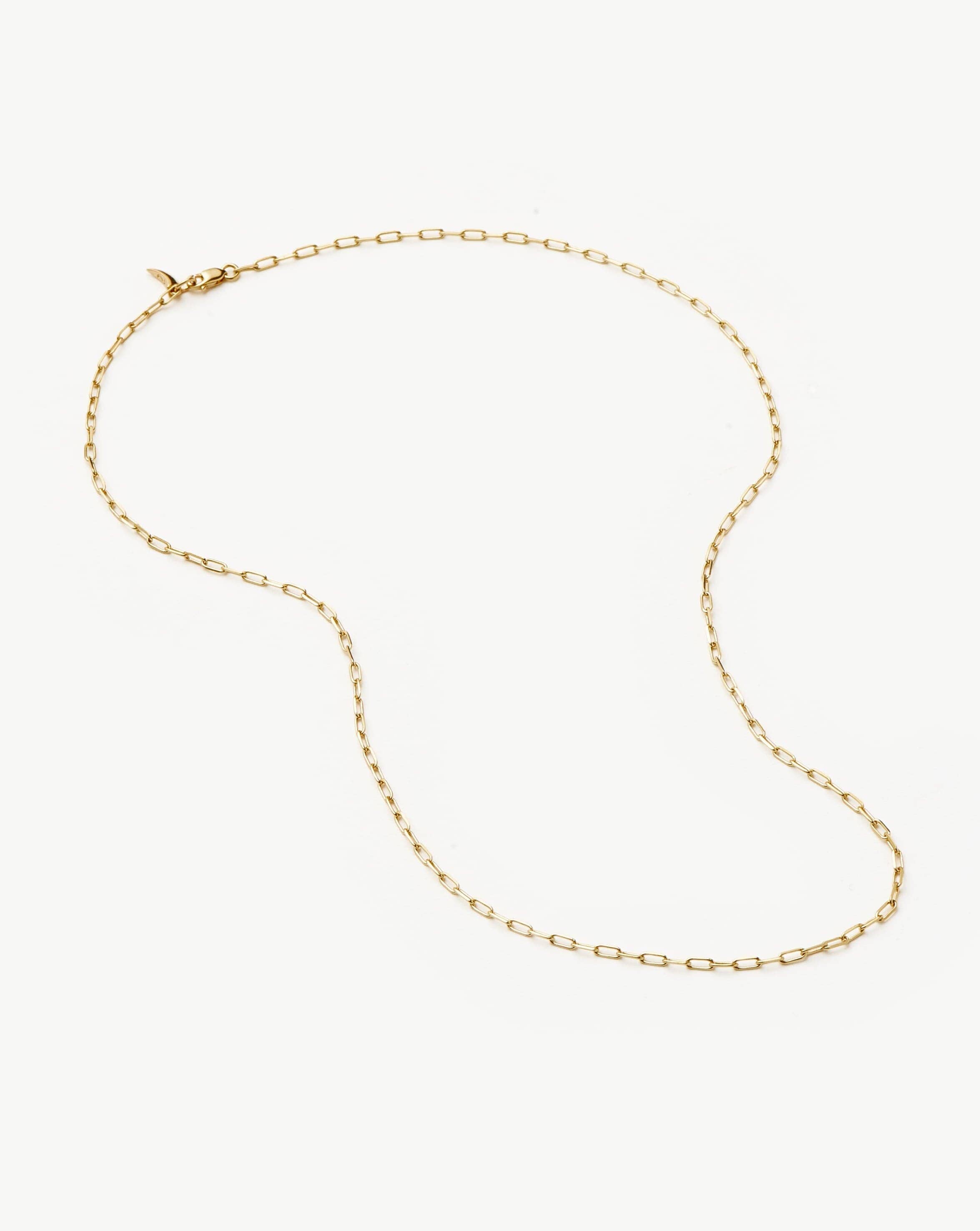 Fine Classic Paperclip Chain Necklace | 14k Solid Gold