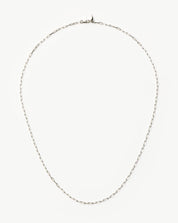 Fine Classic Paperclip Chain Necklace | 14k Solid White Gold