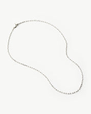 Fine Classic Paperclip Chain Necklace | 14k Solid White Gold