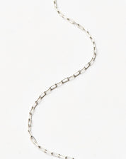 Fine Classic Paperclip Chain Necklace | 14k Solid White Gold