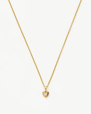 Fine Diamond Heart Mini Pendant Necklace | 14k solid Gold/Diamond