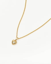 Fine Diamond Heart Mini Pendant Necklace | 14k solid Gold/Diamond