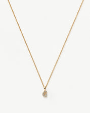 Fine Diamond Initial Mini Pendant Necklace - G | 14k Solid Yellow Gold Plated/Diamond