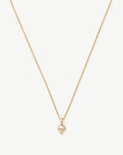 Fine Diamond Mushroom Mini Pendant Necklace | 14k Solid Gold/Diamond