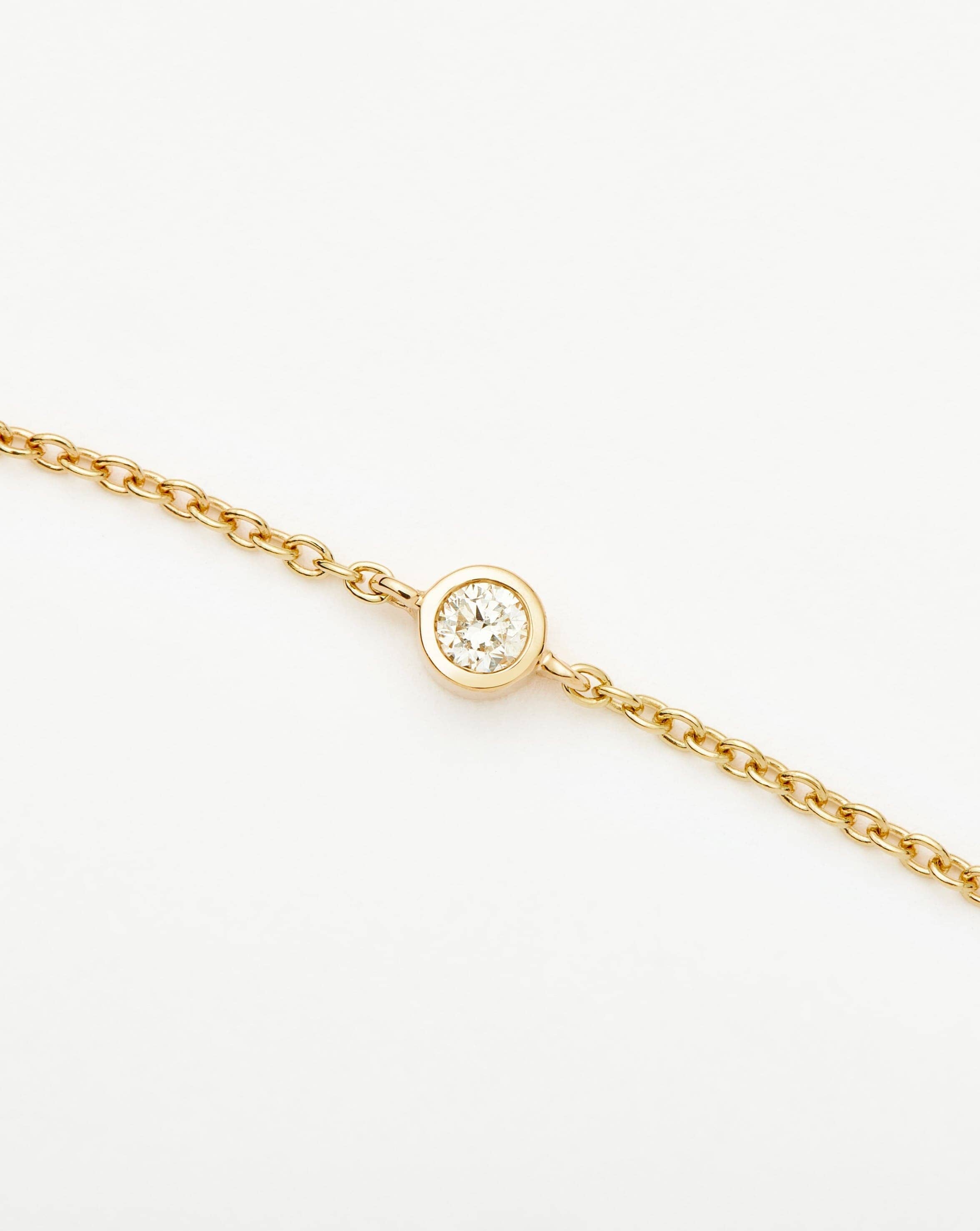 Fine Diamond Solitaire Bracelet | 14k Solid Gold/Diamond