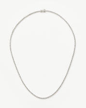 Fine Diamond Tennis Necklace | 14k Solid White Gold Diamond