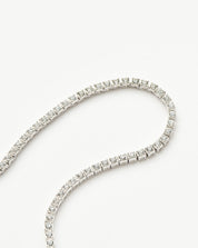 Fine Diamond Tennis Necklace | 14k Solid White Gold Diamond