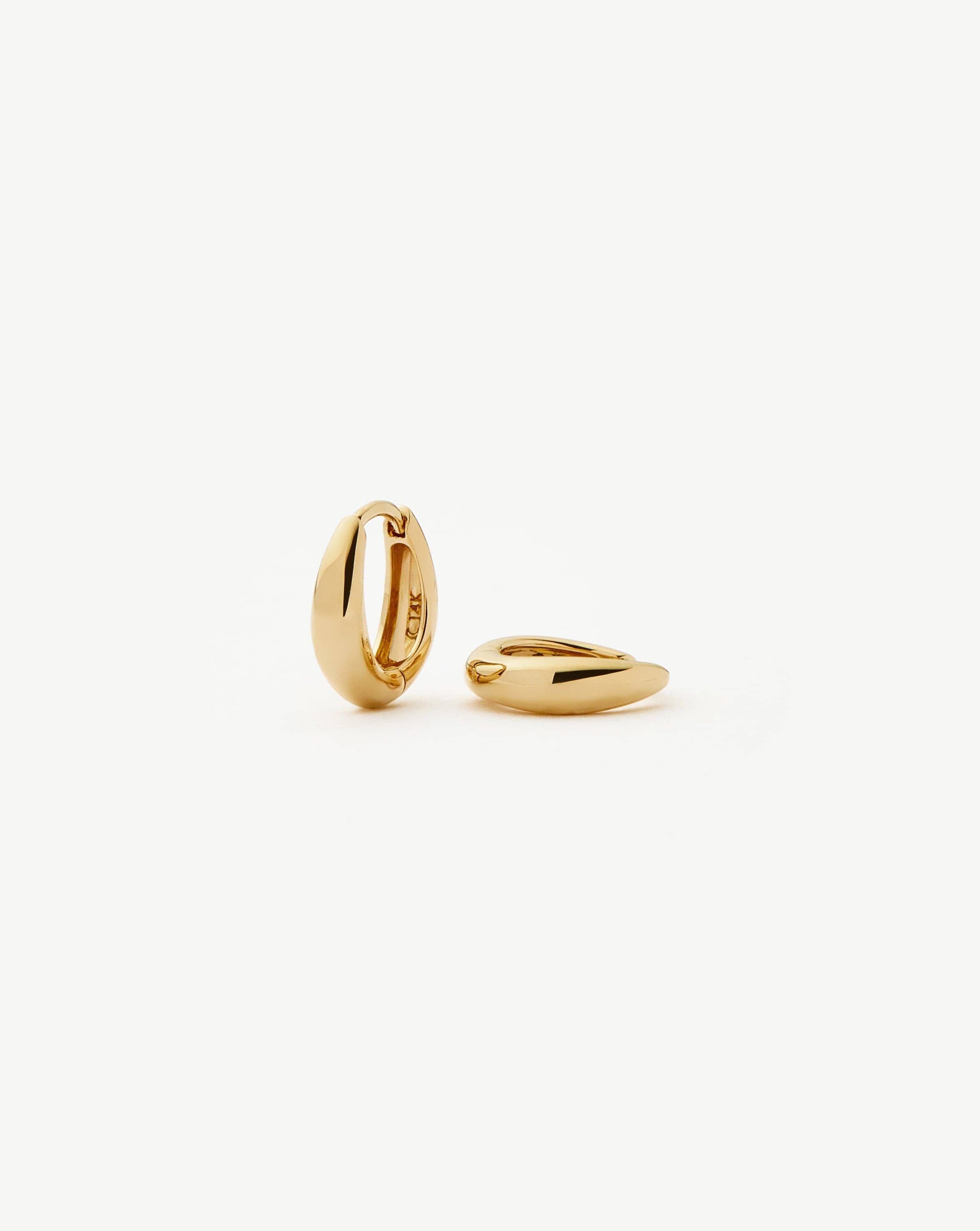 Fine Dome Huggies | 14k Solid Gold