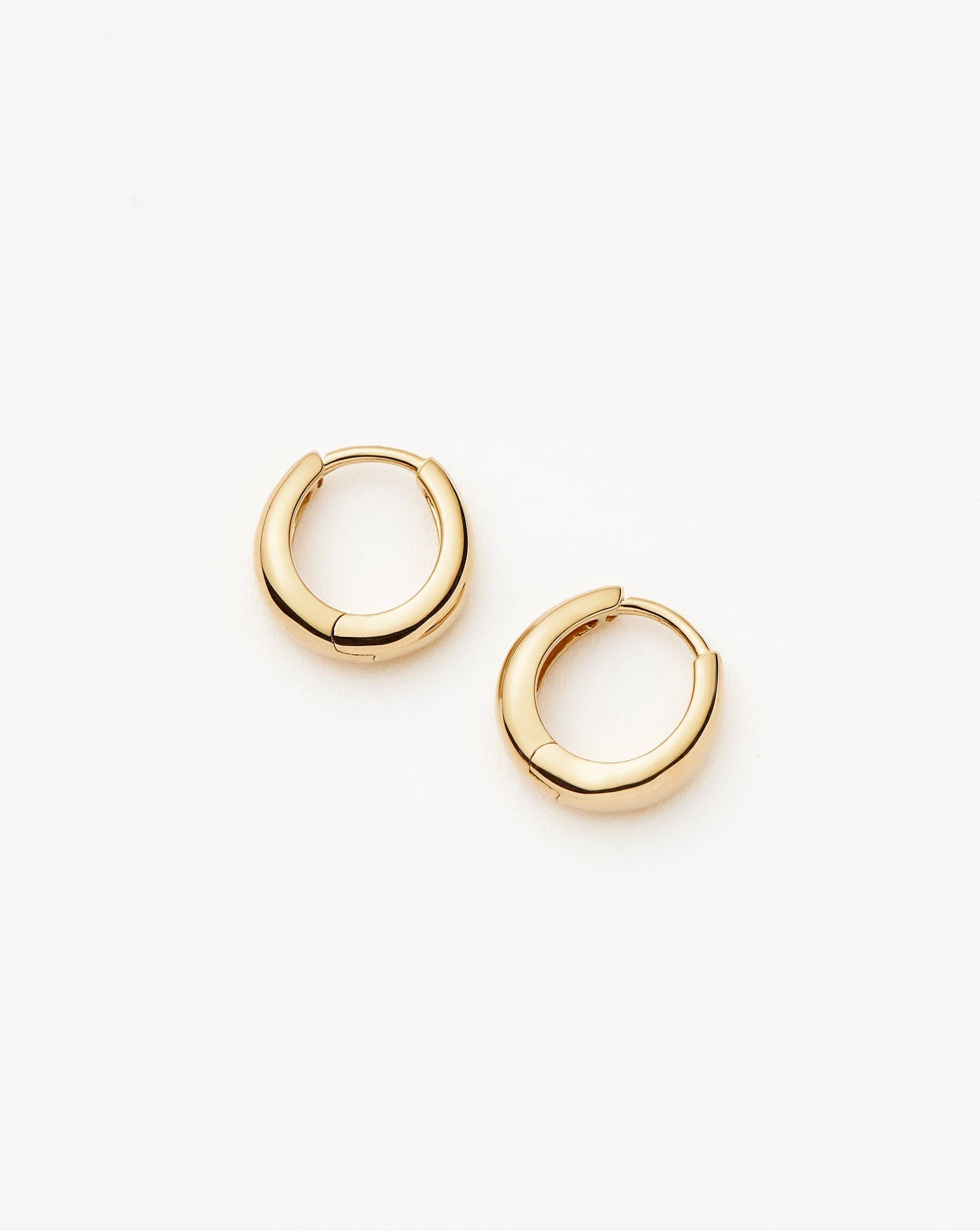 Fine Dome Huggies | 14k Solid Gold