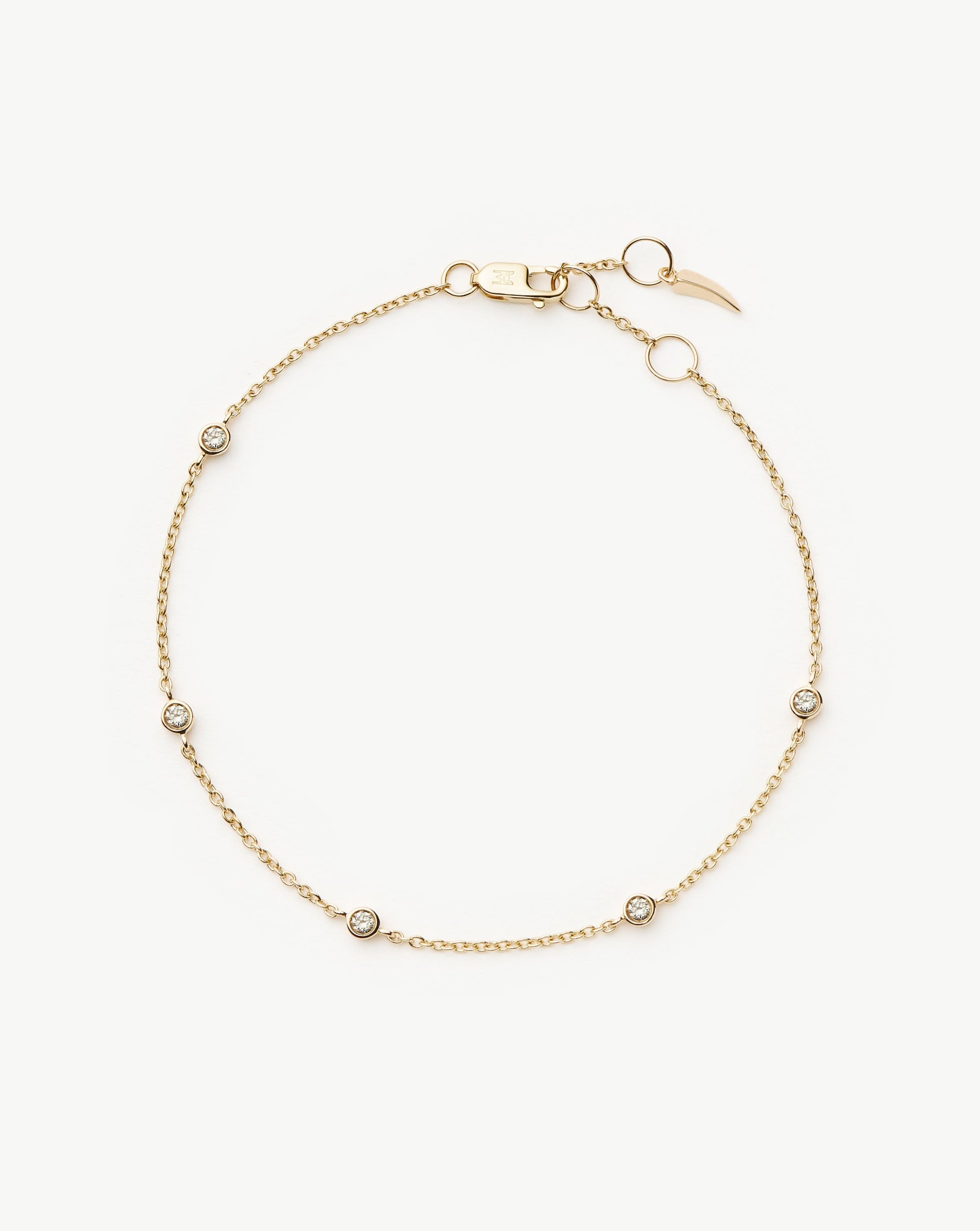 Fine Floating Diamond Bracelet | 14k Solid Gold