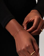 Fine Twisted Chain Bracelet | 14k Solid Gold