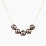 Floating Five Tahitian Pearl Necklace