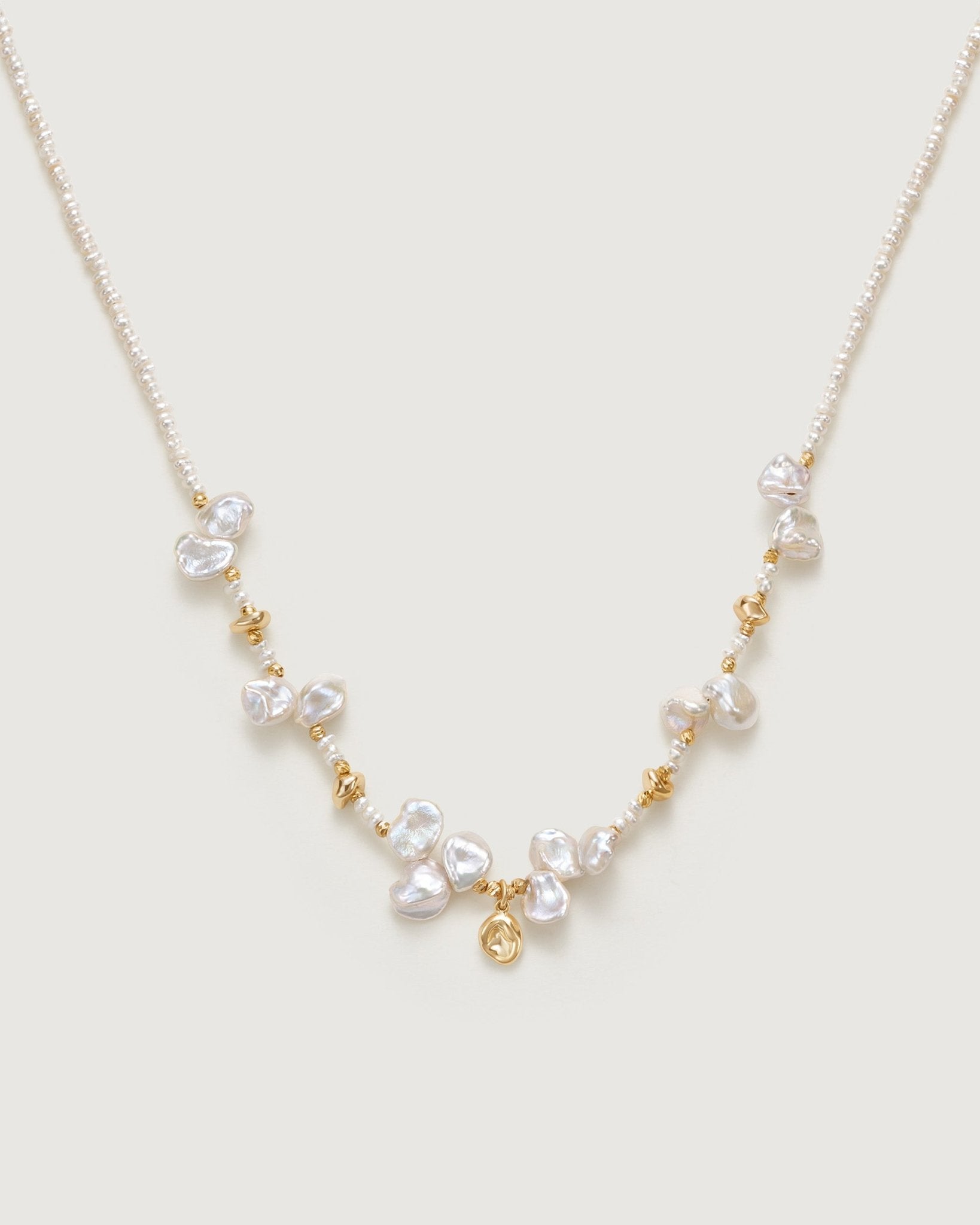 Floriography Bellflower Pearl Necklace