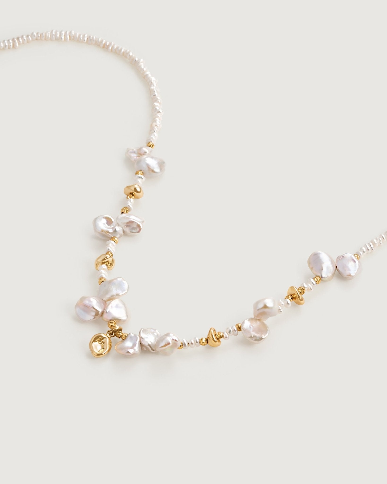 Floriography Bellflower Pearl Necklace