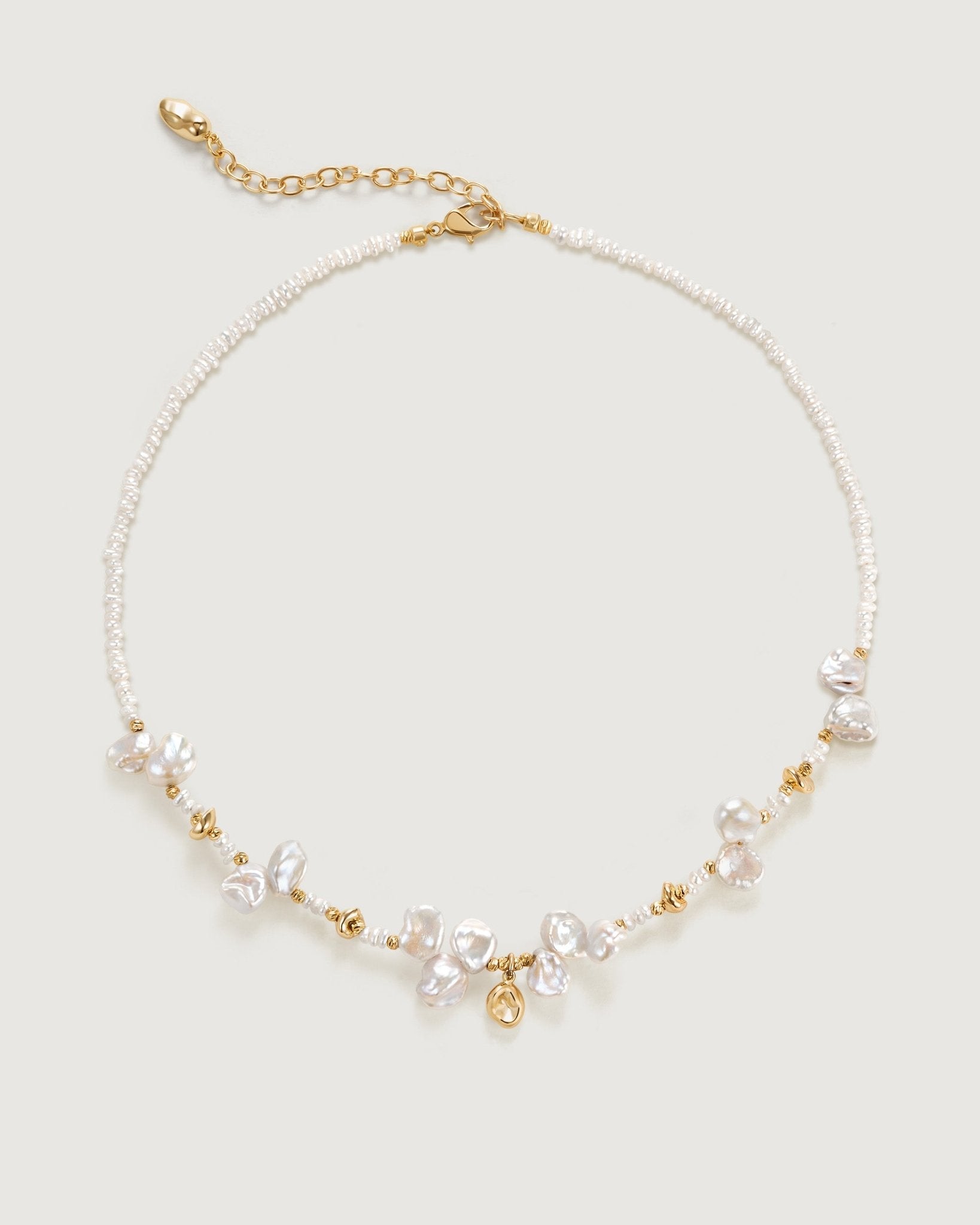 Floriography Bellflower Pearl Necklace